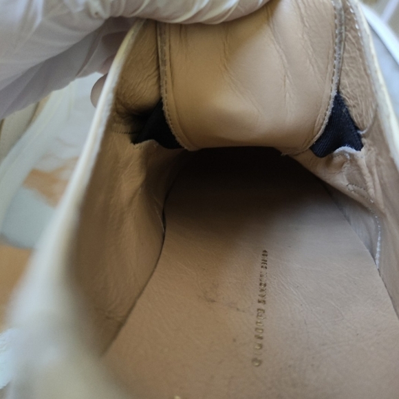 Giuseppe Zanotti Beige Leather Slip On Sneakers with Gold Studs Women's 39 - Picture 15 of 15